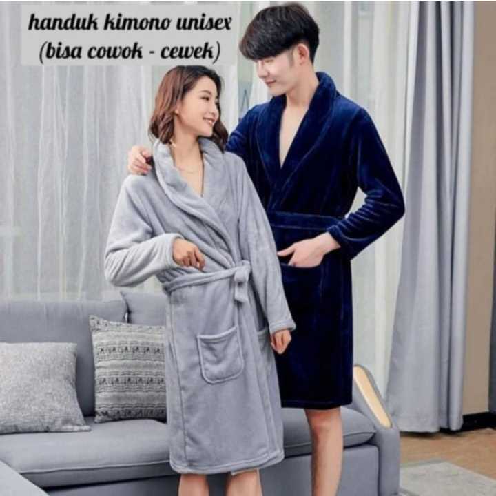 Kimono Handuk Mandi Dewasa Cewek Cowok Pria Wanita Seri Terbaru/handuk kimono jumbo