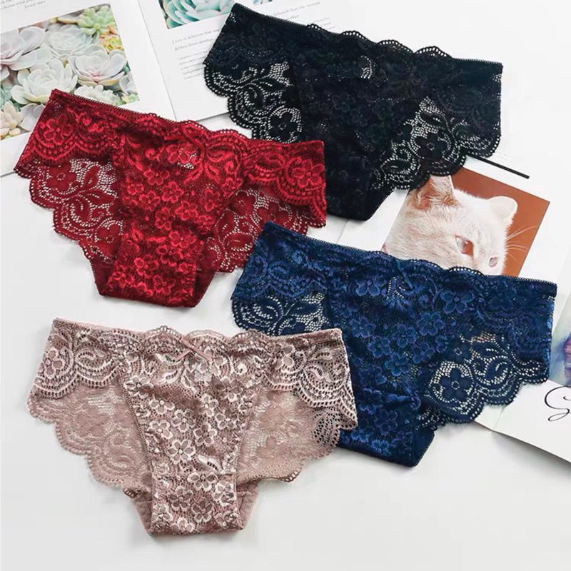Luckymm Sexy Panties Sexy Underwear / Celana Dalam Wanita / Cancut Wanita Lace 9936