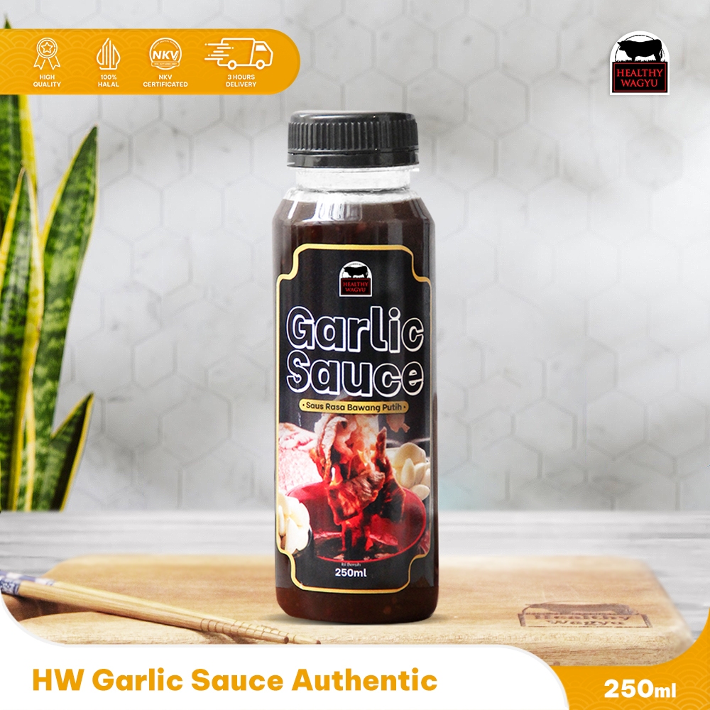 

Healthywagyu Garlic Sauce Halal 250 ml Healthy wagyu