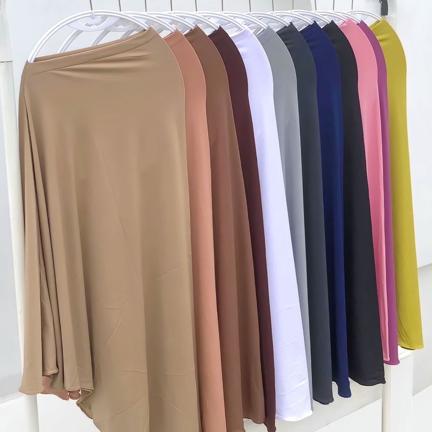 Hijab Jumbo Kerudung Bergo Jumbo Non Pet Non Ped Instan Jersey Premium