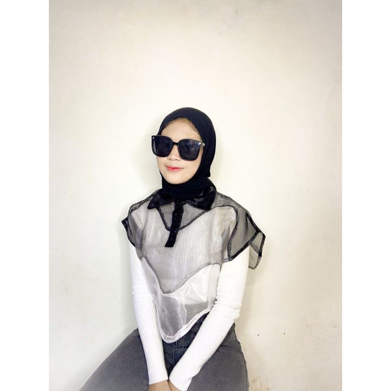 Lizy Vest Organza / Threetone Vest Rompi / Korean Style / Baju Lucu