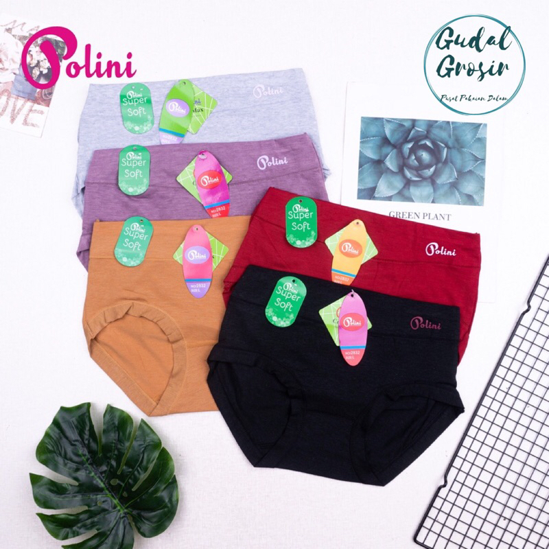 12Pcs CD Polini Celana Dalam Wanita Midwaist 1232 2832