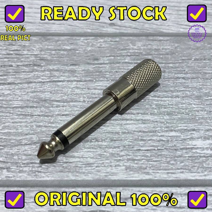 Converter Jack 3.5mm Mono to 6.35mm Mono Noiseless
