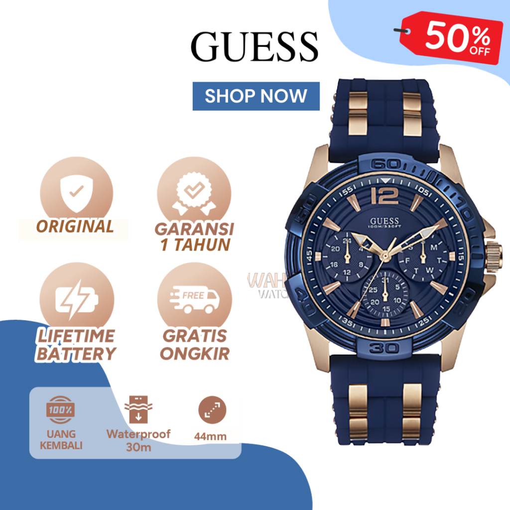 [ORIGINAL]-[COD] ✅ Jam Tangan Analog Guess Pria W0366G4 Watch Gc [BERGARANSI]