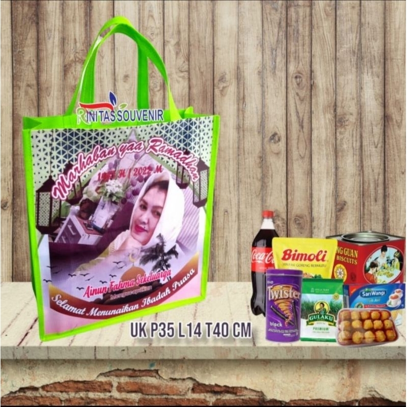 

Tas Lebaran Resleting Tas Idul Fitri Resleting Tas Parcel Lebaran 25*15*35