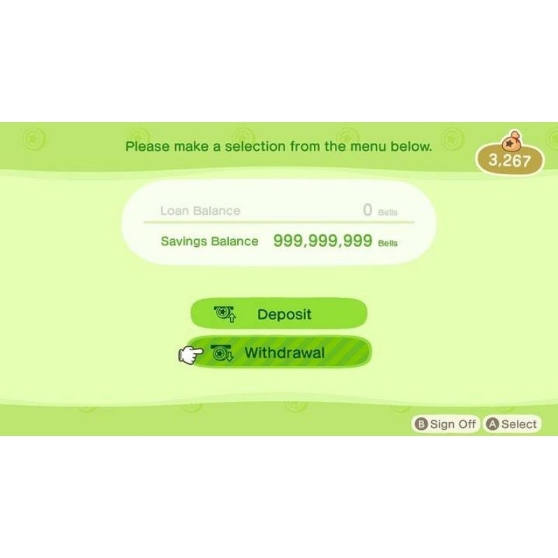 Animal crossing maximum bells