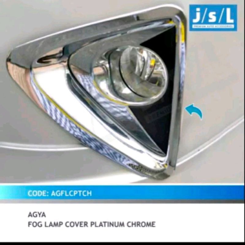 Cover ring foglamp mobil agya /ayla chrome jsl