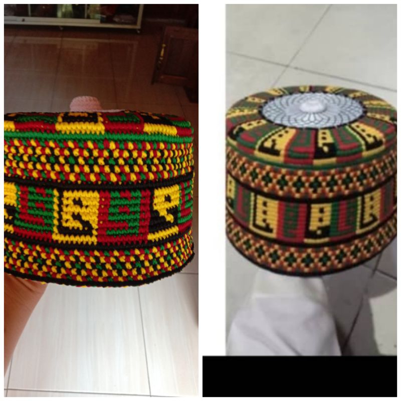 Kopyah Rajut Motif Alfiah Kaku