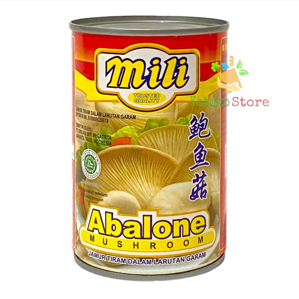 

Mili Abalone Mushroom Kaleng / Mili Jamur Tiram Abalone Kaleng 400gr