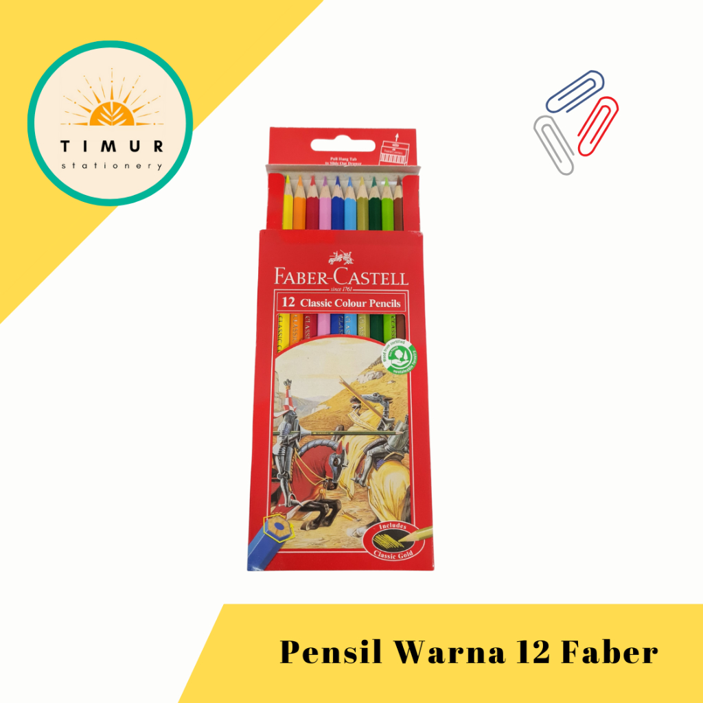 

Pensil Warna Faber Castell Classic 12 Warna Panjang ORIGINAL