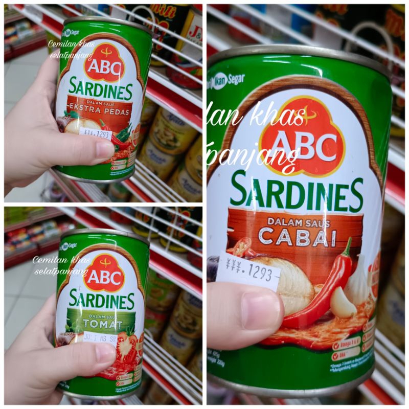 

ABC Sardines sarden tomat, cabai, extra pedas 425g