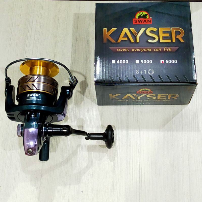 Reel Swan KAYSER 6000 8+1bb Rasio 4.7:1 POWER HANDLE