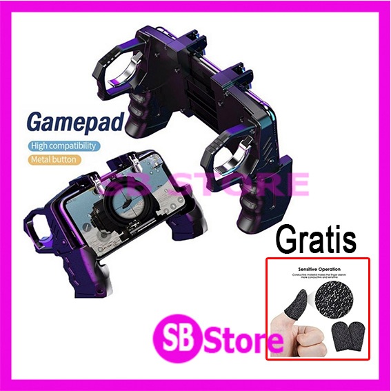 GamePad PUBG FF K21 Game Controllers K21 K 21 Stik Game Kontrol Handphone Hp Android Iphone PUBG MOB