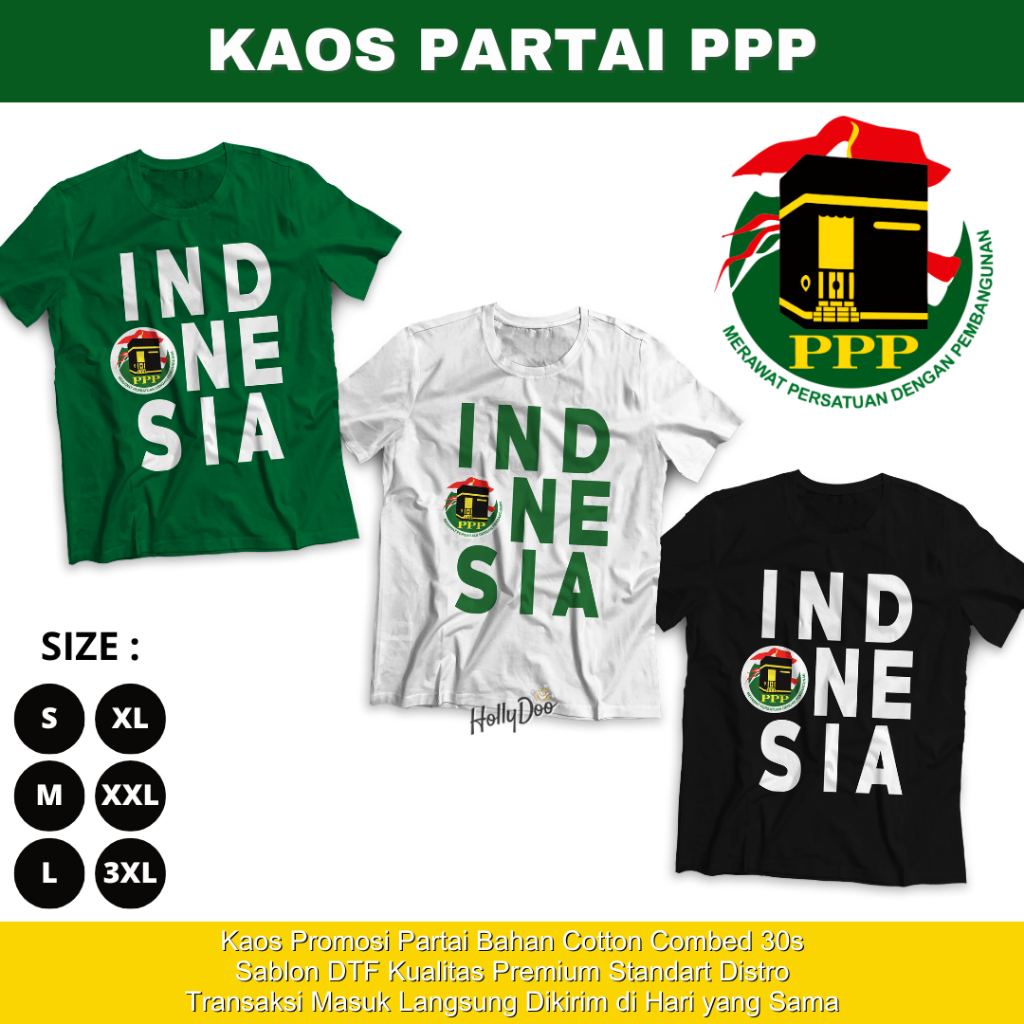 Kaos Distro partai PPP Baju Partai Persatuan Pembangunan Indonesia