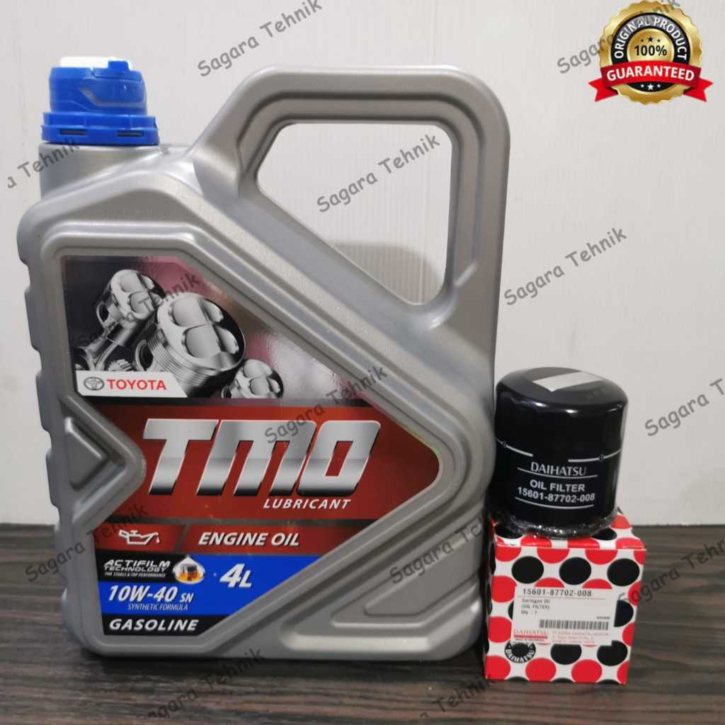 PAKET OLI + FILTER OLI TOYOTA TMO 4LITER  AVANZA XENIA GRANDMAX LUXIO AYLA SIRION CALYA SIGRA FILTER