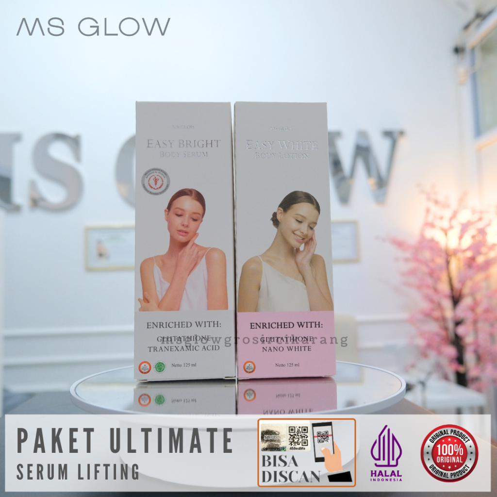 Easy White Body MS Glow Ori Body Lotion  Serum MSGlow