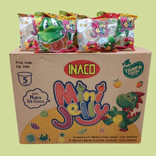

Promo 5 sak - INACO Jelly Fruity Assorted [5 cup/sak]