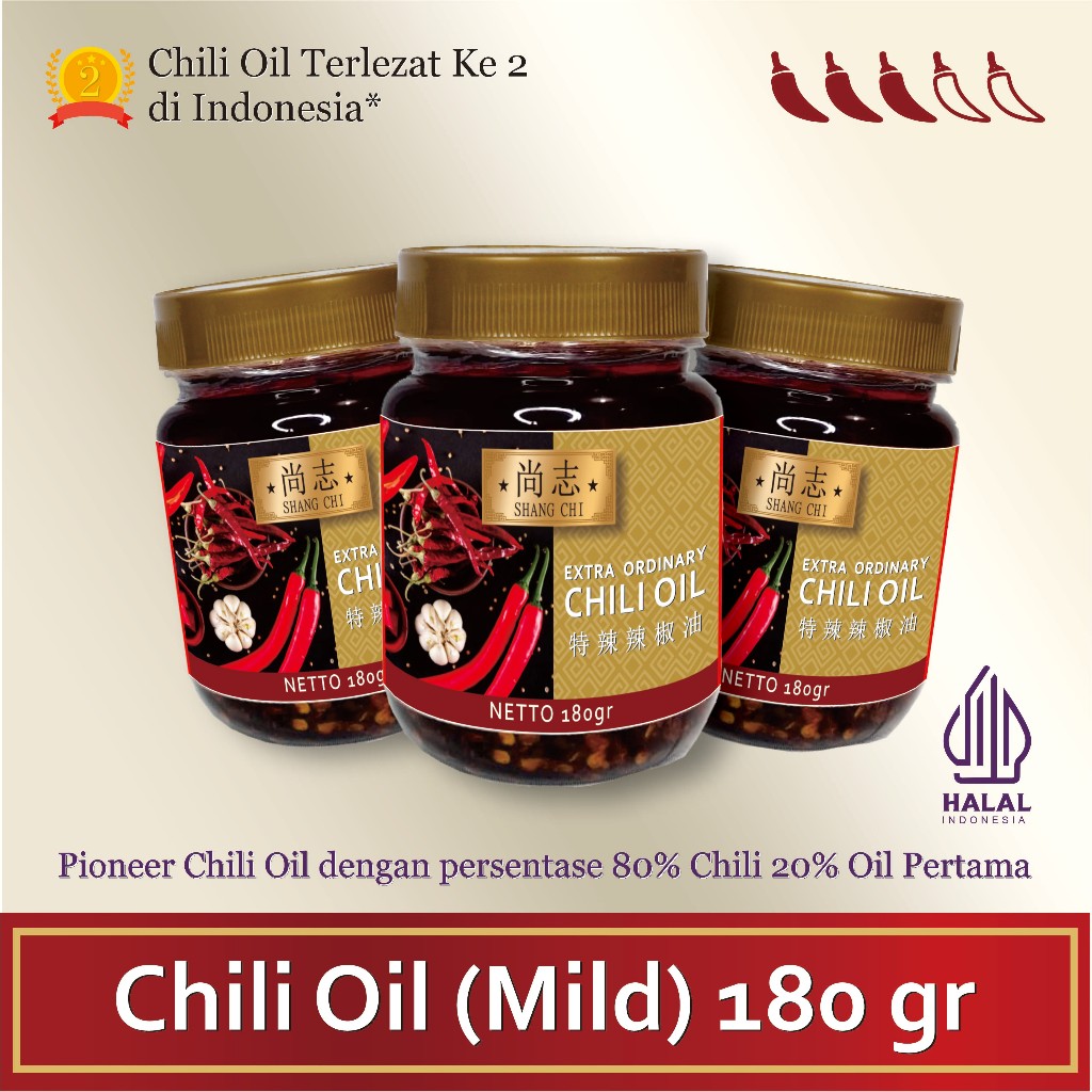 

Shang Chi - Chili Oil Halal - Chili Oil Level MILD / Minyak Cabai / Sambal Minyak