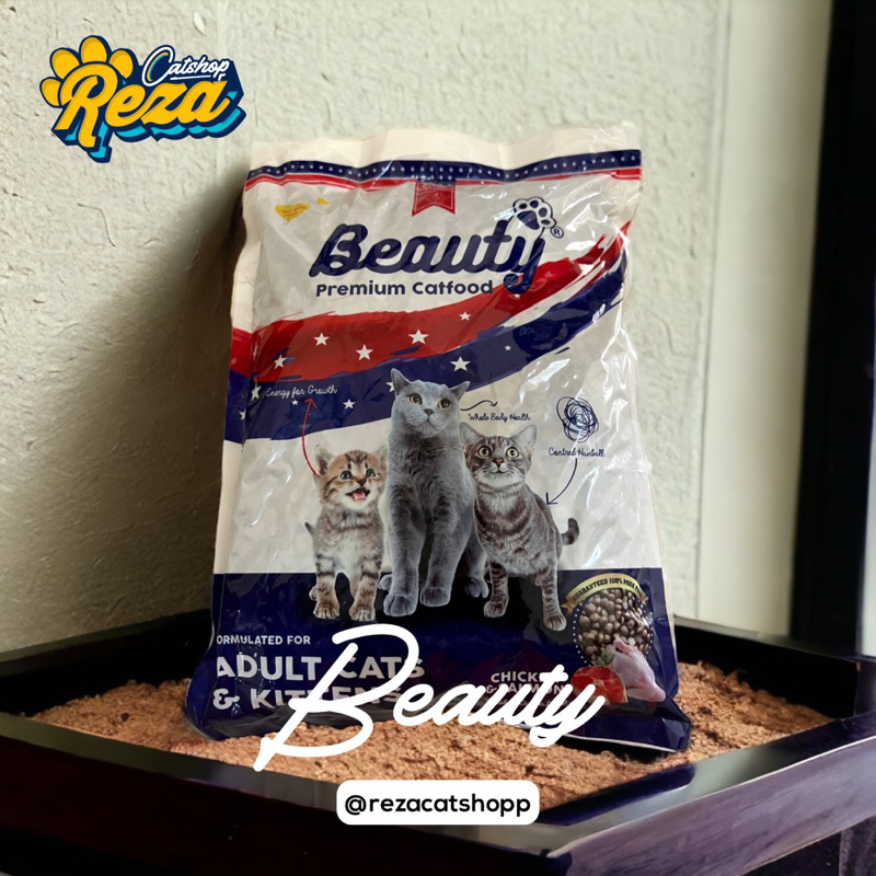 ￼BEAUTY PREMIUM CAT FOOD MAKANAN KUCING BEAUTY DRY FOOD ADULT & KITTEN