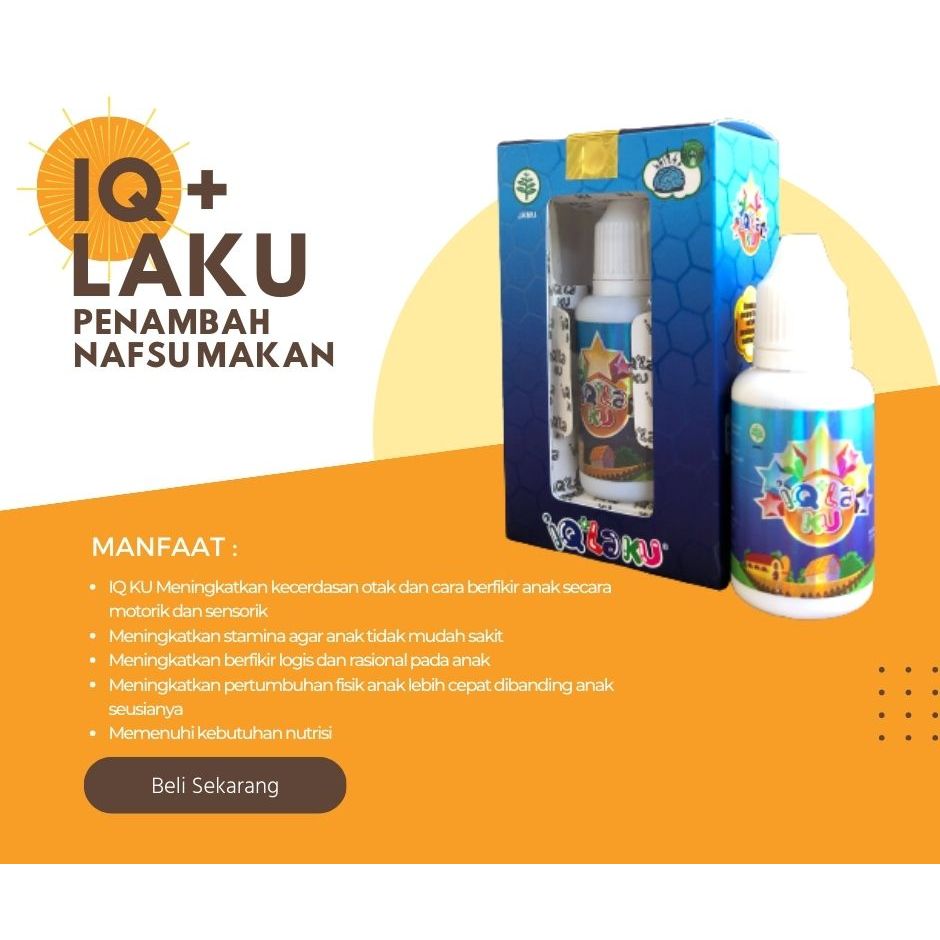 IQ LAKU - SUPLEMEN KECERDASAN DAN TUMBUH KEMBANG ANAK, TERSTANDAR BPOM