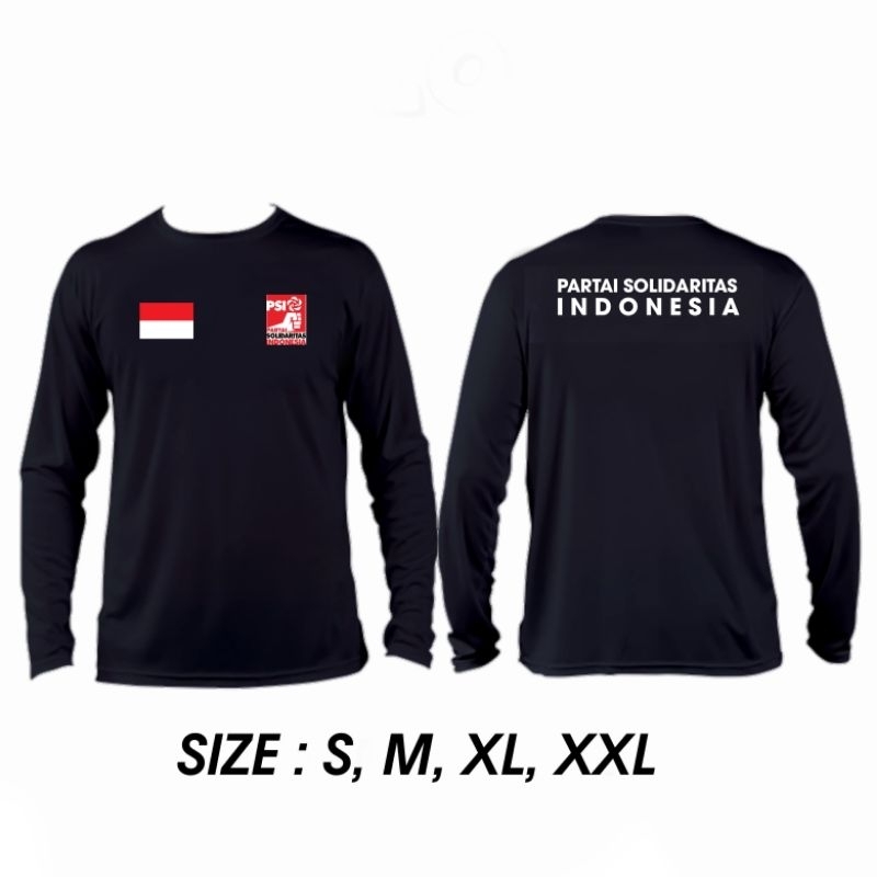 KAOS PANJANG LONGSLEVE PARTAI PSI SOLIDARITAS INDONESIA || KAOS PARTAI