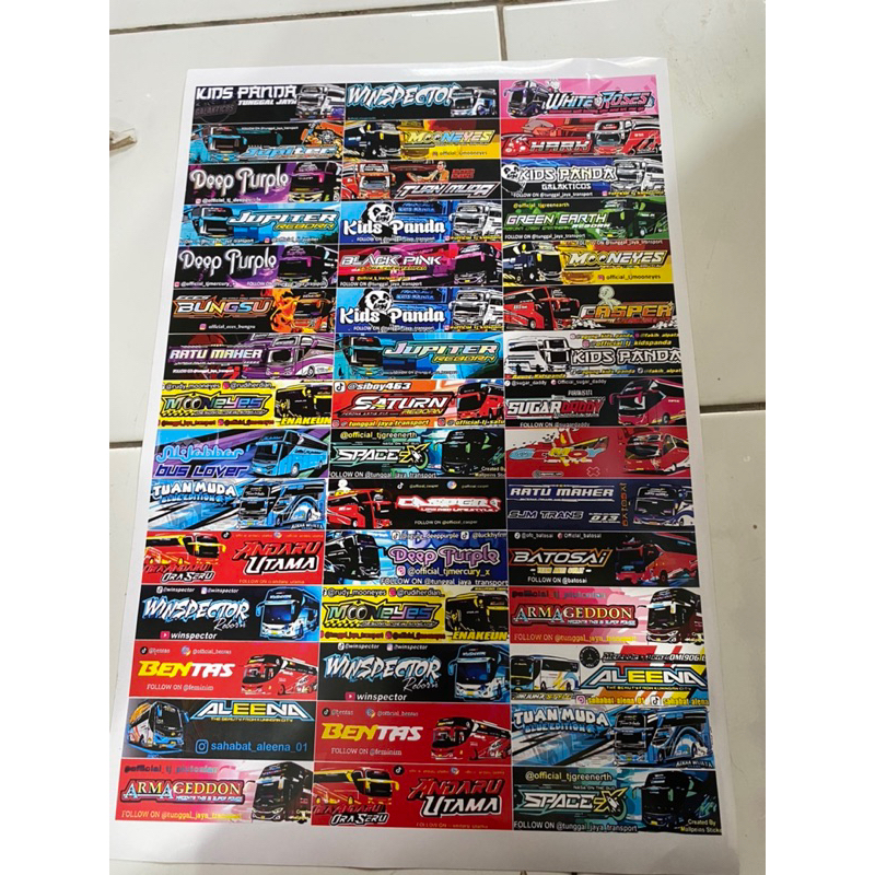 

Stiker Bus Basuri Telolet isi 45 pcs