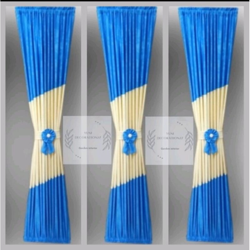 gorden jendela minimalis tali ikat bunga kupu kupu