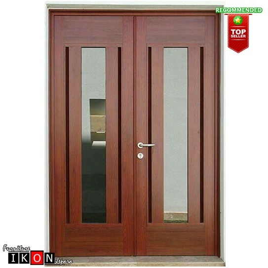 Pintu Utama Kayu Jati Grade A Super, Model 4