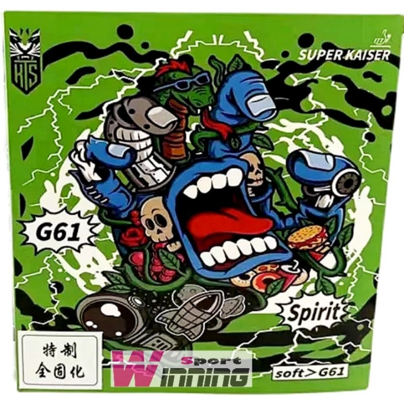 Super Kaiser G61 OX Profesional - Karet Bintik Panjang- Karet Bintik Bertahan-Original