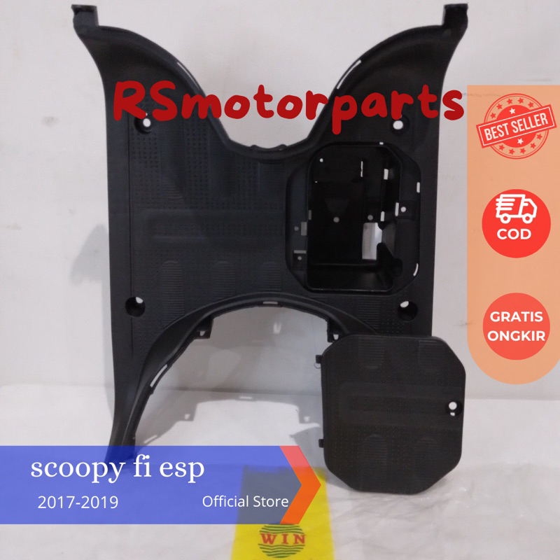 injakan kaki | dek lantai | bordes motor honda scoopy fi esp 2017 - 2019 ori win