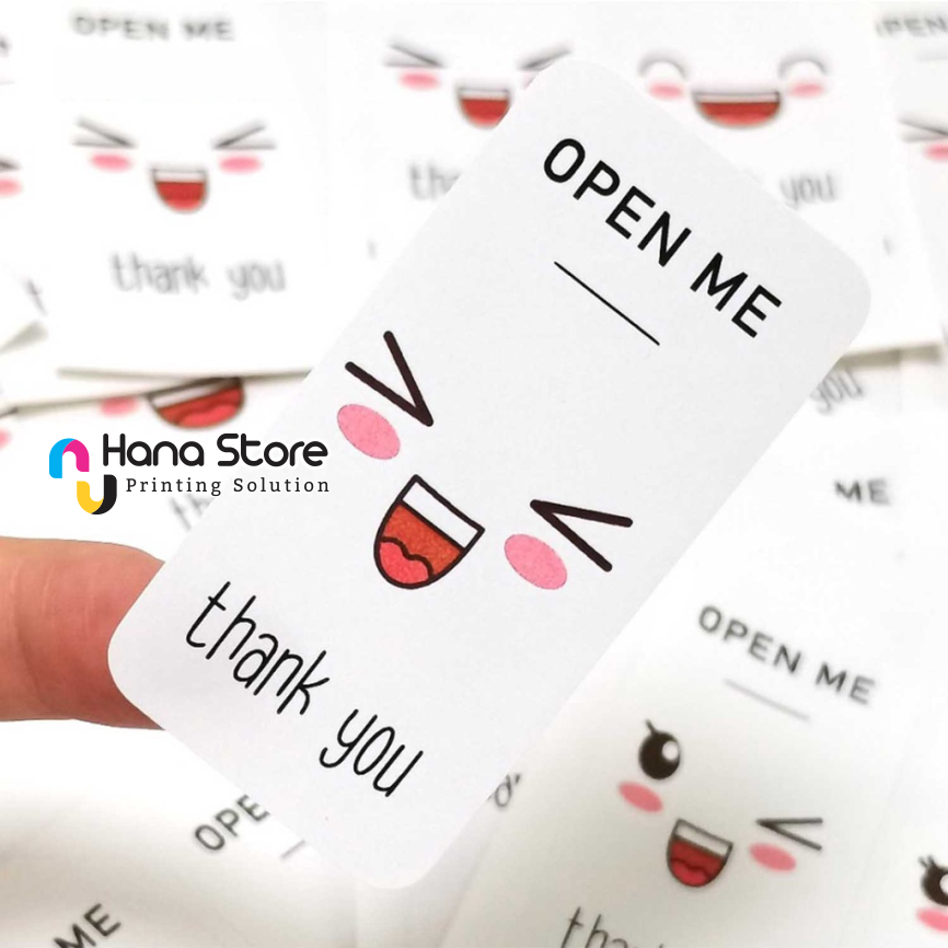 

48 pcs Stiker Label Open Me Thank You Have A Nice Day / Stiker Thank You For Your Order Open Me