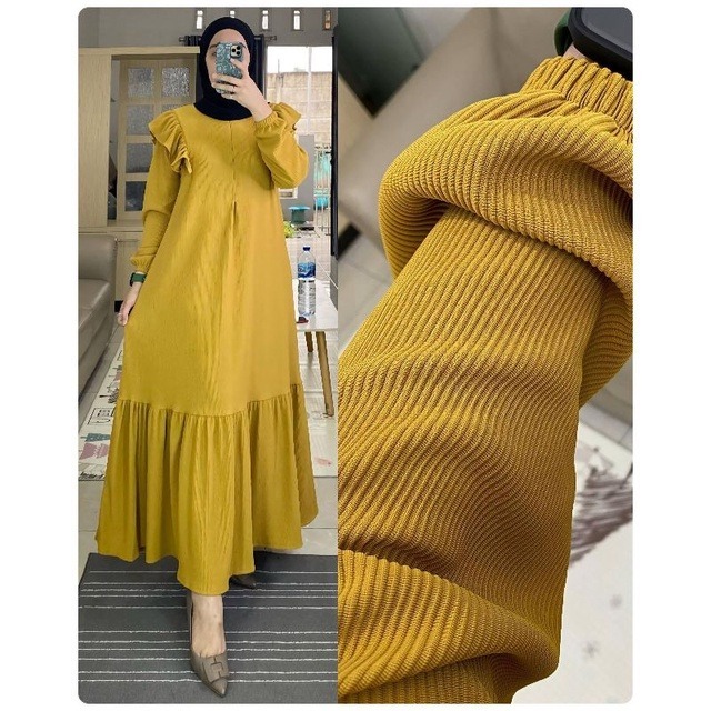 Gamis Dress Rib Knit Premium