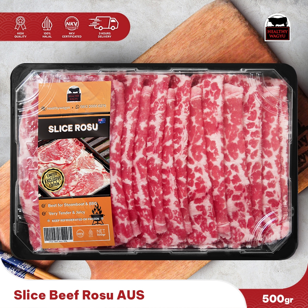 

Slice Beef Rosu 500gr Healthy Wagyu