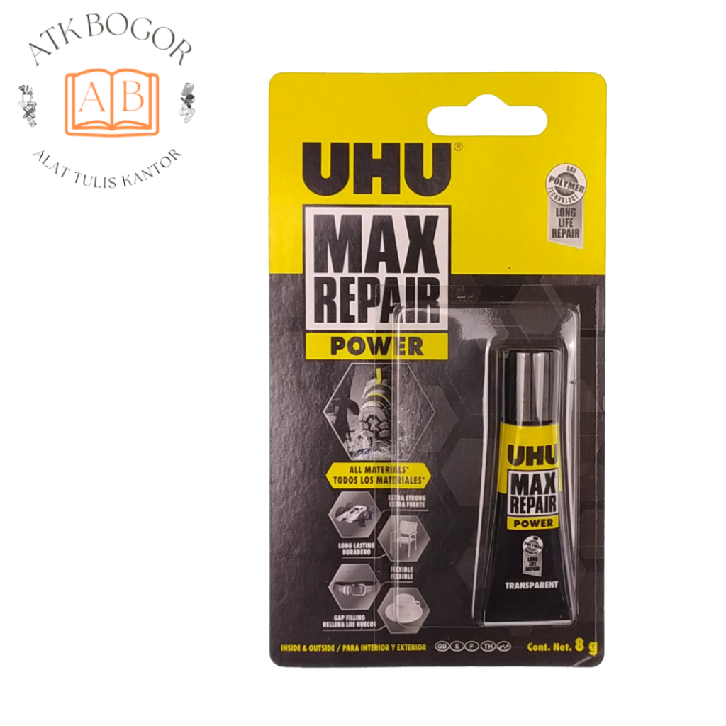 

UHU Lem Super Kuat dan Fleksibel Serbaguna Transparan Max Repair Power 8 g