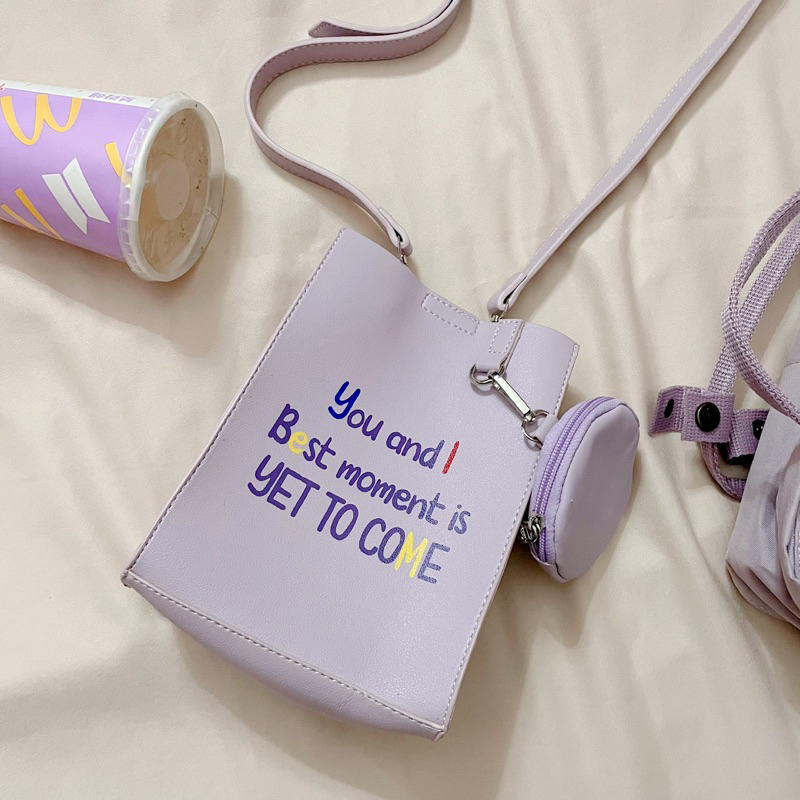 BTS Yet To Come Leather Sling Bag for Army (Fanmade merch)