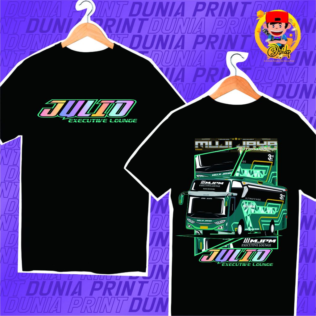 (FREE STICKER)KAOS BUSMANIA MUJI JAYA JULIO COTTON COMBED 24S
