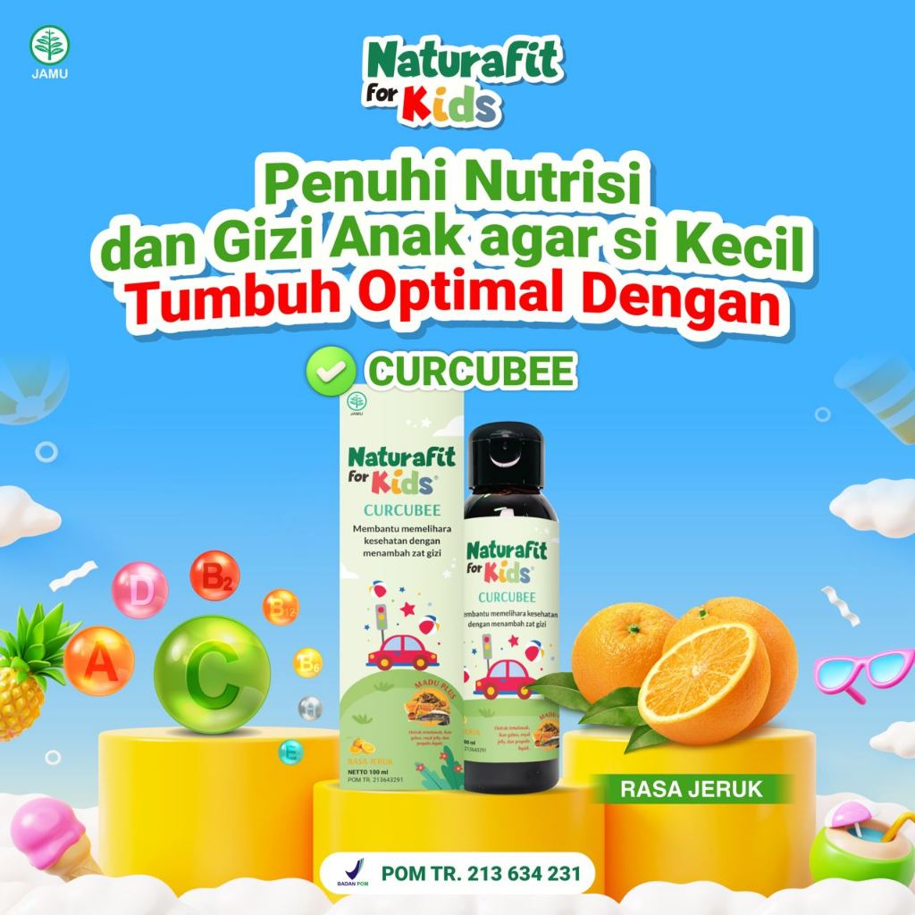 CURCUBEE Madu Ekstrak Ikan Gabus Suplemen Makanan Lengkapi Gizi Anak Cegah Stunting - Naturafit for Kids