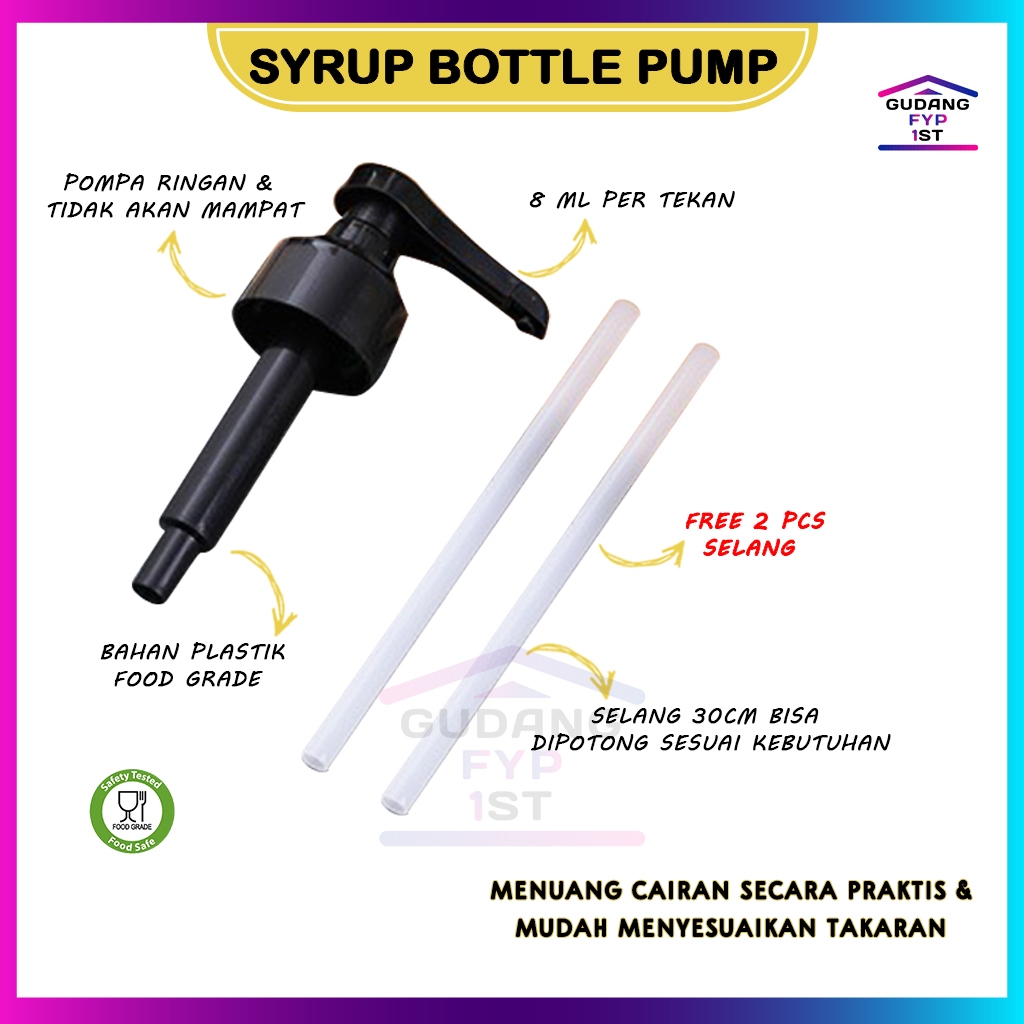 Terlaris #1 Pompa Botol Sirup | Pump Syrup | Pompa Sirup | Sirup Monin | Sirup Pompa