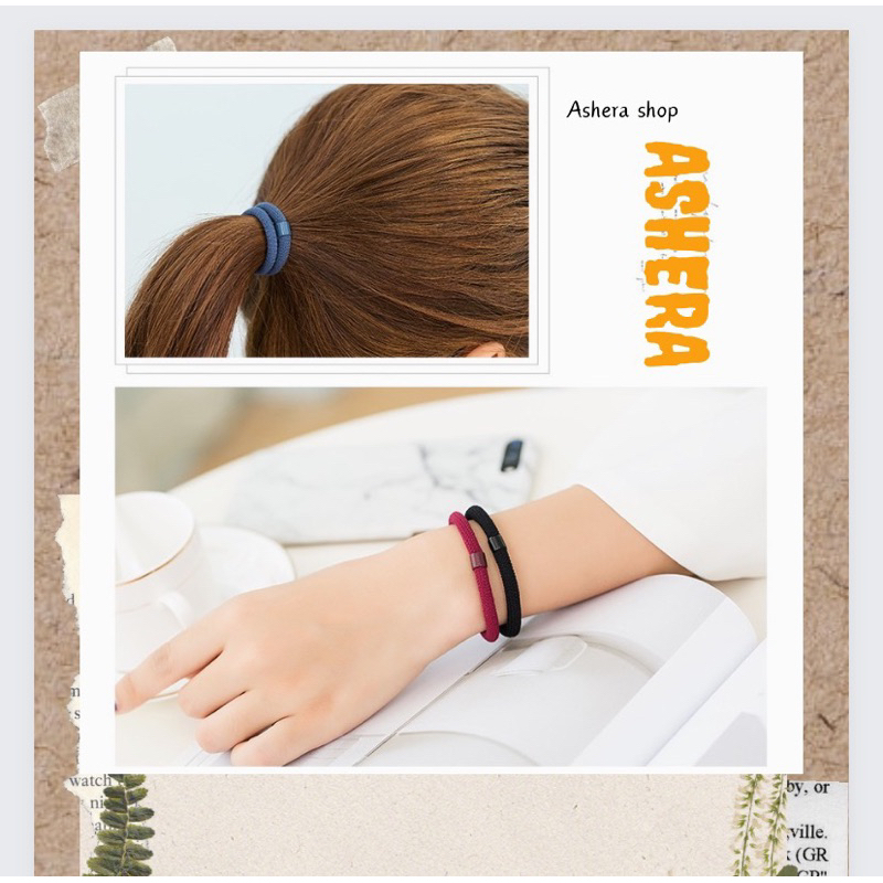 Ashera Kuncir Rambut Korea Polos Tebal | Ikat Rambut | Kunciran Rambut