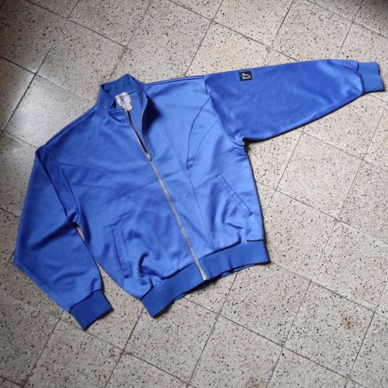 Jaket Mizuno biru thrift/second