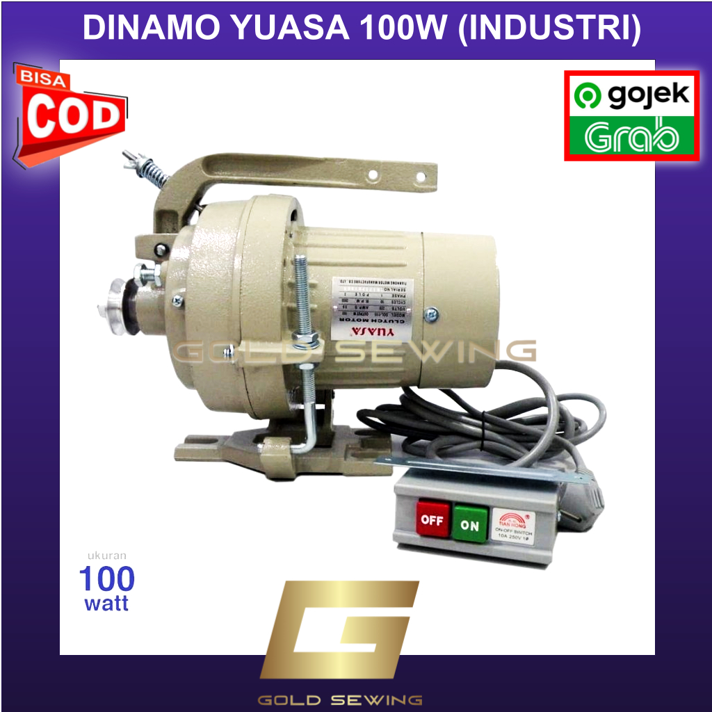 Dinamo Mesin Jahit Industri YUASA 100W 100 Watt Clutch Motor