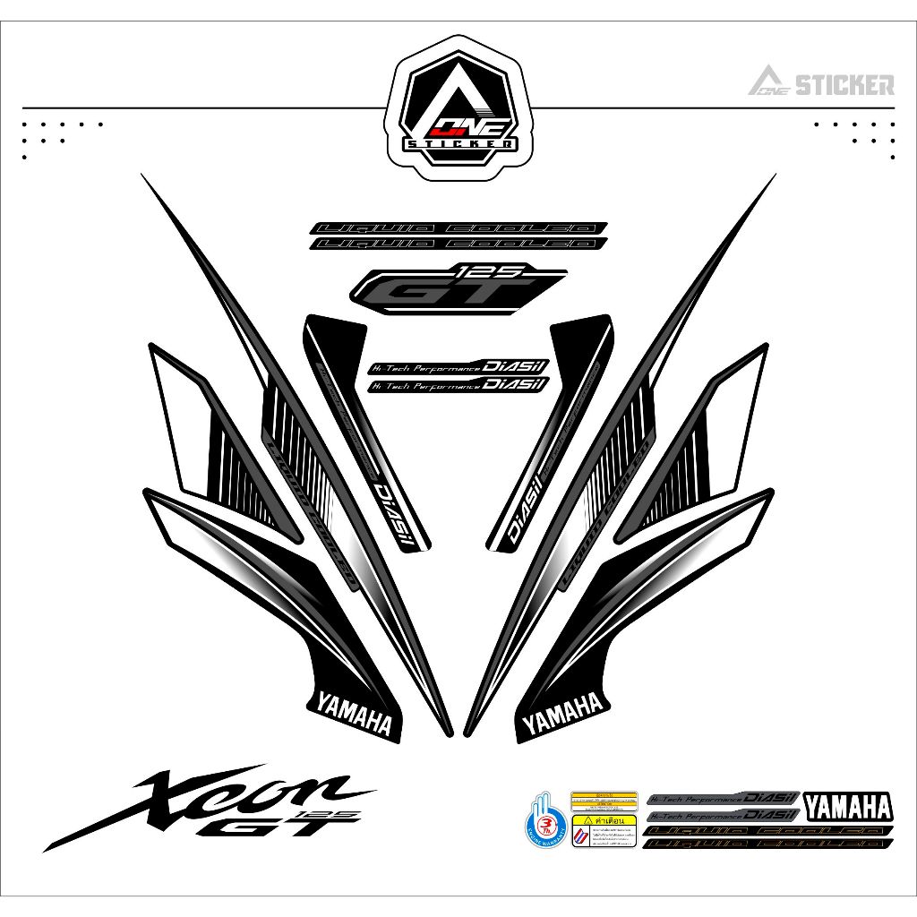 STIKER STRIPING XEON GT 125 MOTIF 9 / STIKER / STICKER / XEON GT 125 / GT / XEON GT / YAMAHA / STRIP