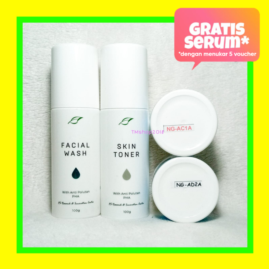 Naavagreen Paket Jerawat Lengkap (fw,toner,AC1A,AD2A) by dr Fredi Setyawan Original Skincare Krim Je