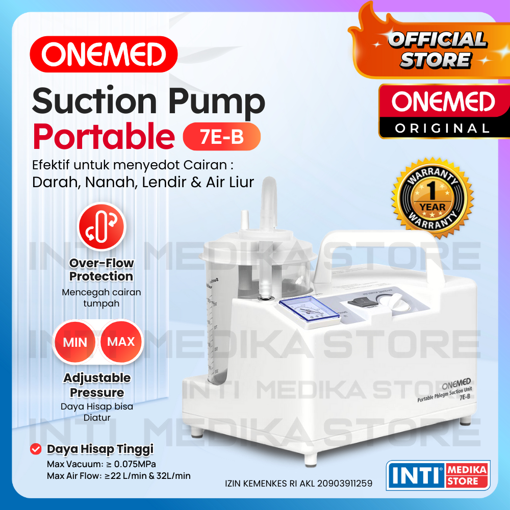 ONEMED - Suction Pump BAYI Portable 7EB | Penyedot Lendir Dahak