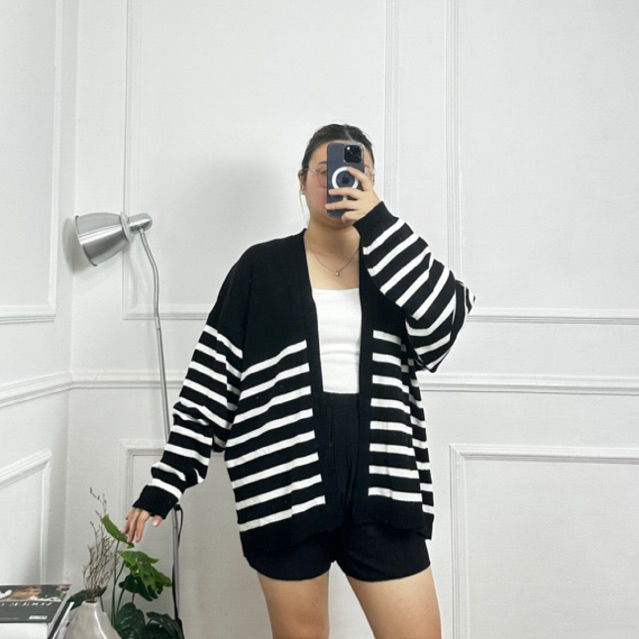 STRIPE CARDIGAN BIGSIZE LD 140cm