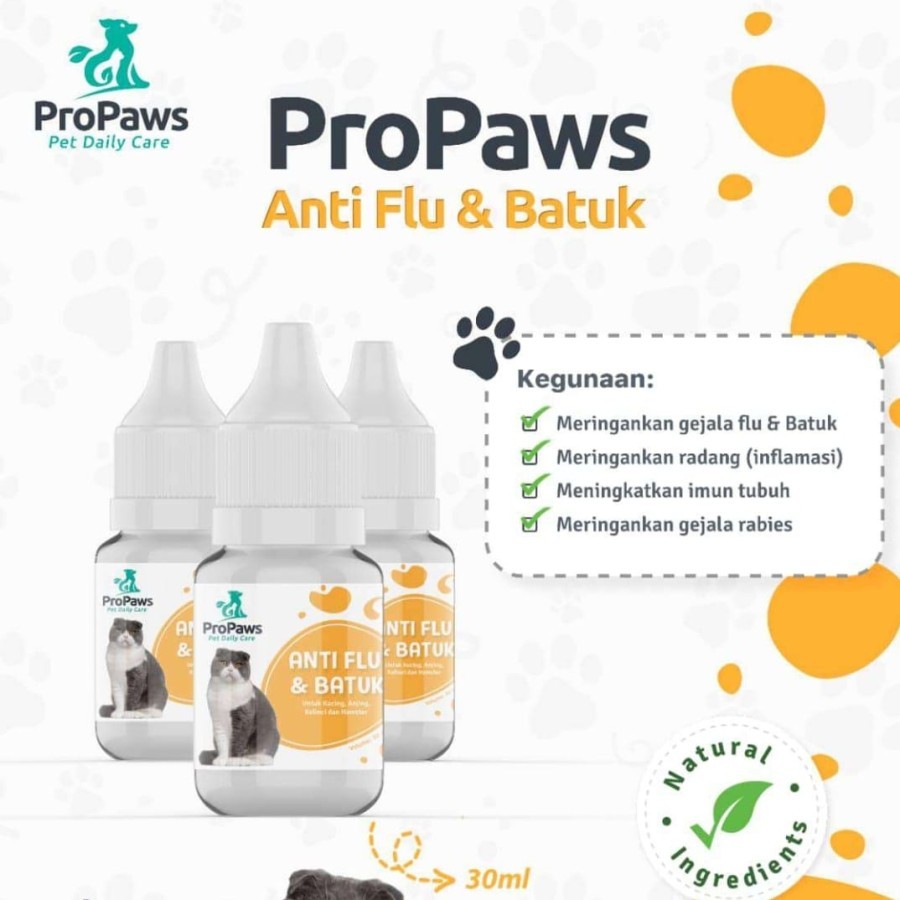 ProPaws - 30ml Obat Anti Flu & Batuk Untuk Hewan