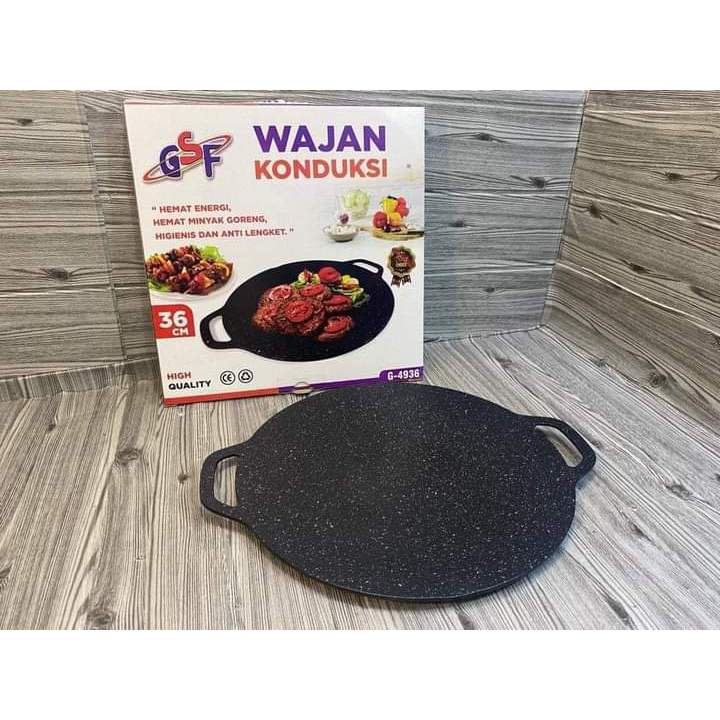 WAJAN KONDUKSI GSF G-4936 / WAJAN KONDUKSI 36CM GSF 4936 / WAJAN KONDUKSI ALAT PANGGANGAN BBQ BARBEQUE MULTIGUNA GRILL PAN ANTI LENGKET / WAJAN KONDUKSI 36 CM / WAJAN SERBAGUNA ANTI LENGKET / WAJAN GRILL PAN BBQ ANTI LENGKET / WAJAN KONDUKSI 36CM ANTI LEN