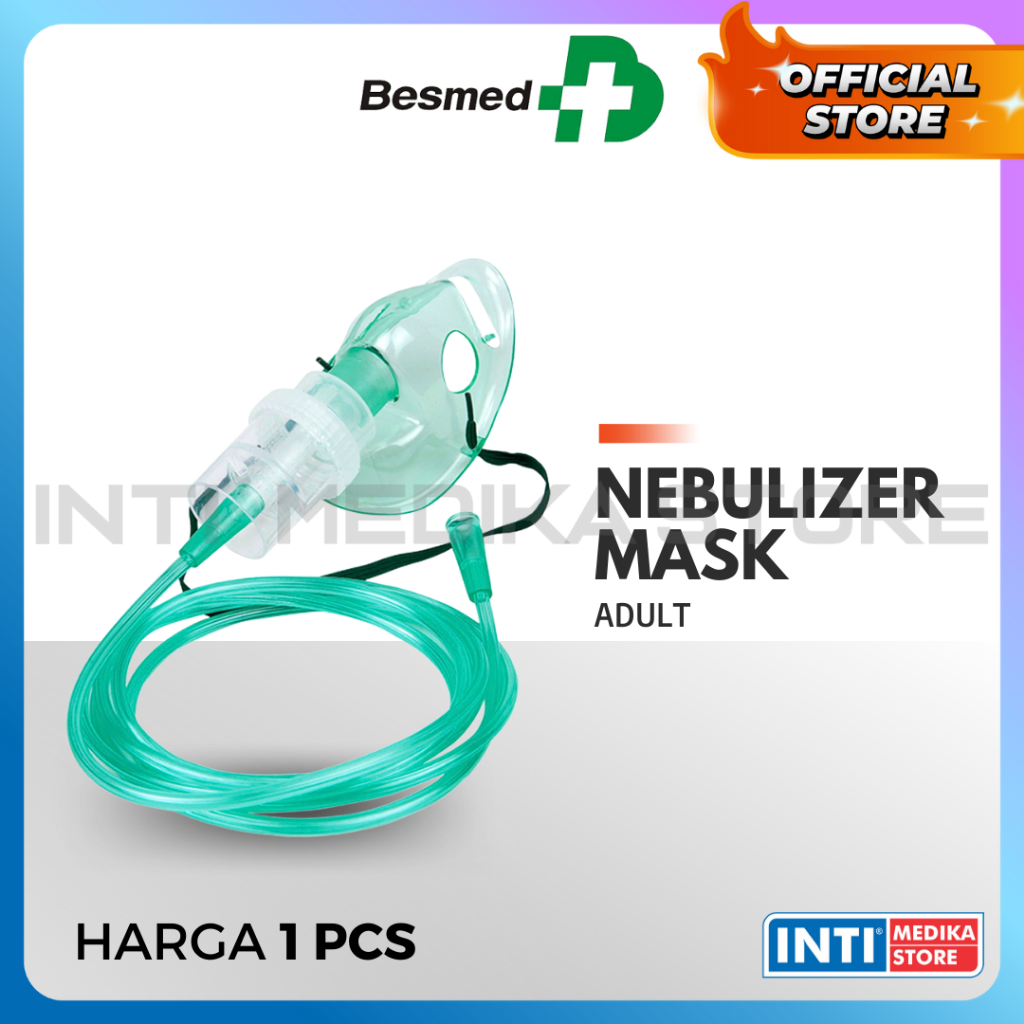 BESMED - Nebulizer Mask Dewasa / Masker Nebulizer Dewasa / Nebu Mask