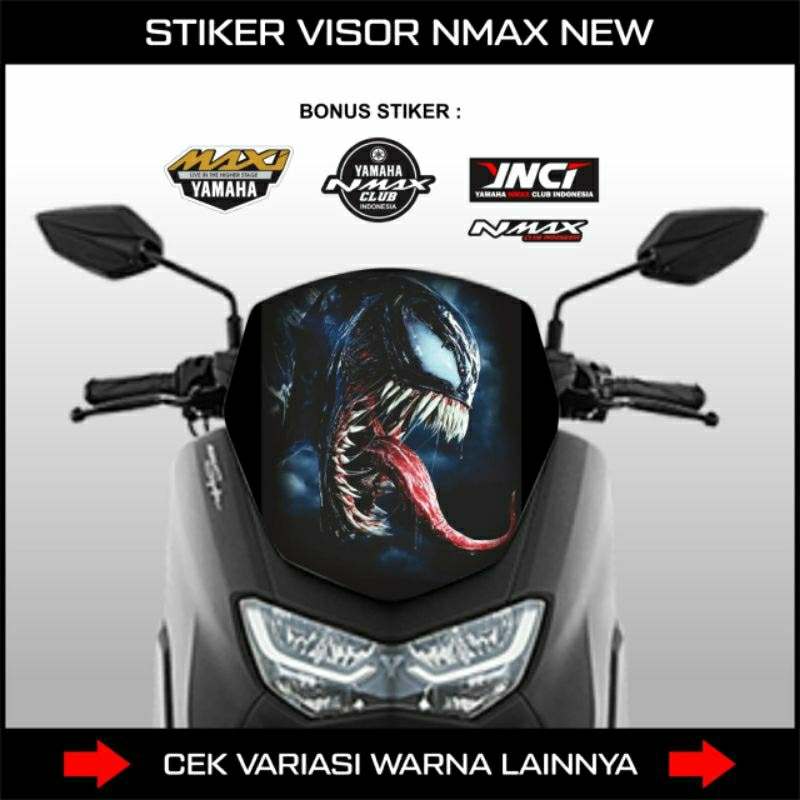 Stiker Decal Visor Nmax 155 baru / Stiker Winshield Tameng Sticker visor Yamaha all new Nmax 155