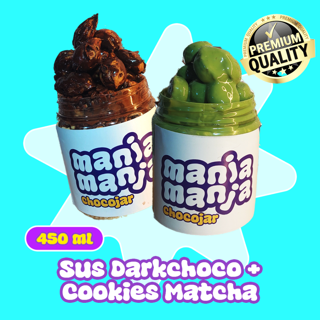

(Paket Isi 2 Mix 450 ml) Sus Darkchoco + Cookies Matcha Snack Lumer Premium - ManjaManja Jarjoy by Nala